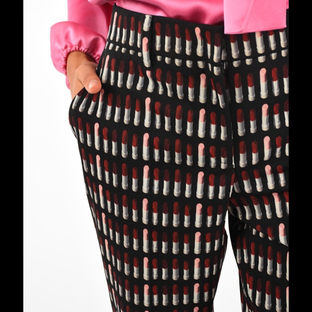 Iconic Prada lipstick print trousers size 40 Italian